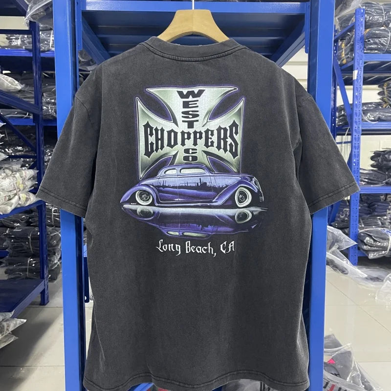 Vintage Biker Graphic T-Shirt – Washed Retro Streetwear Tee