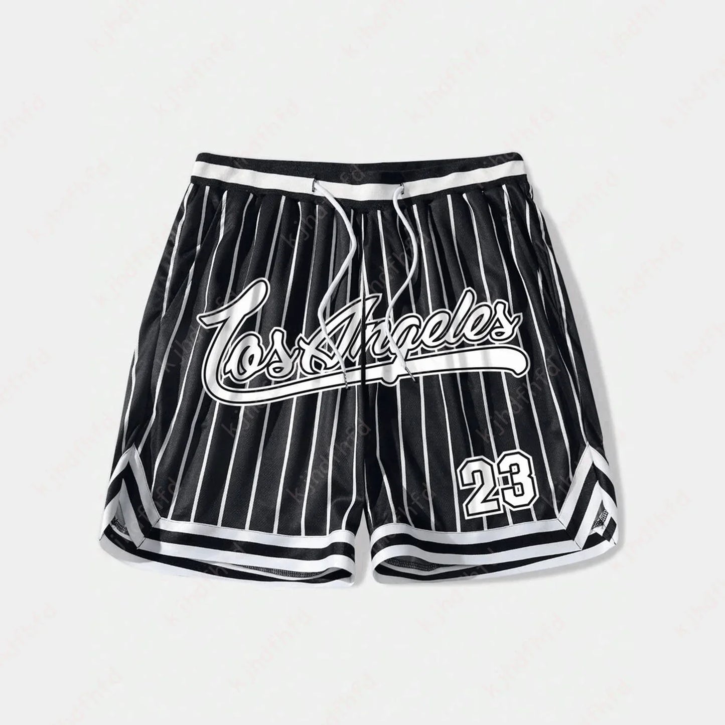Los Angeles #23 Vintage Basketball Shorts – Oversized Streetwear Mesh Shorts