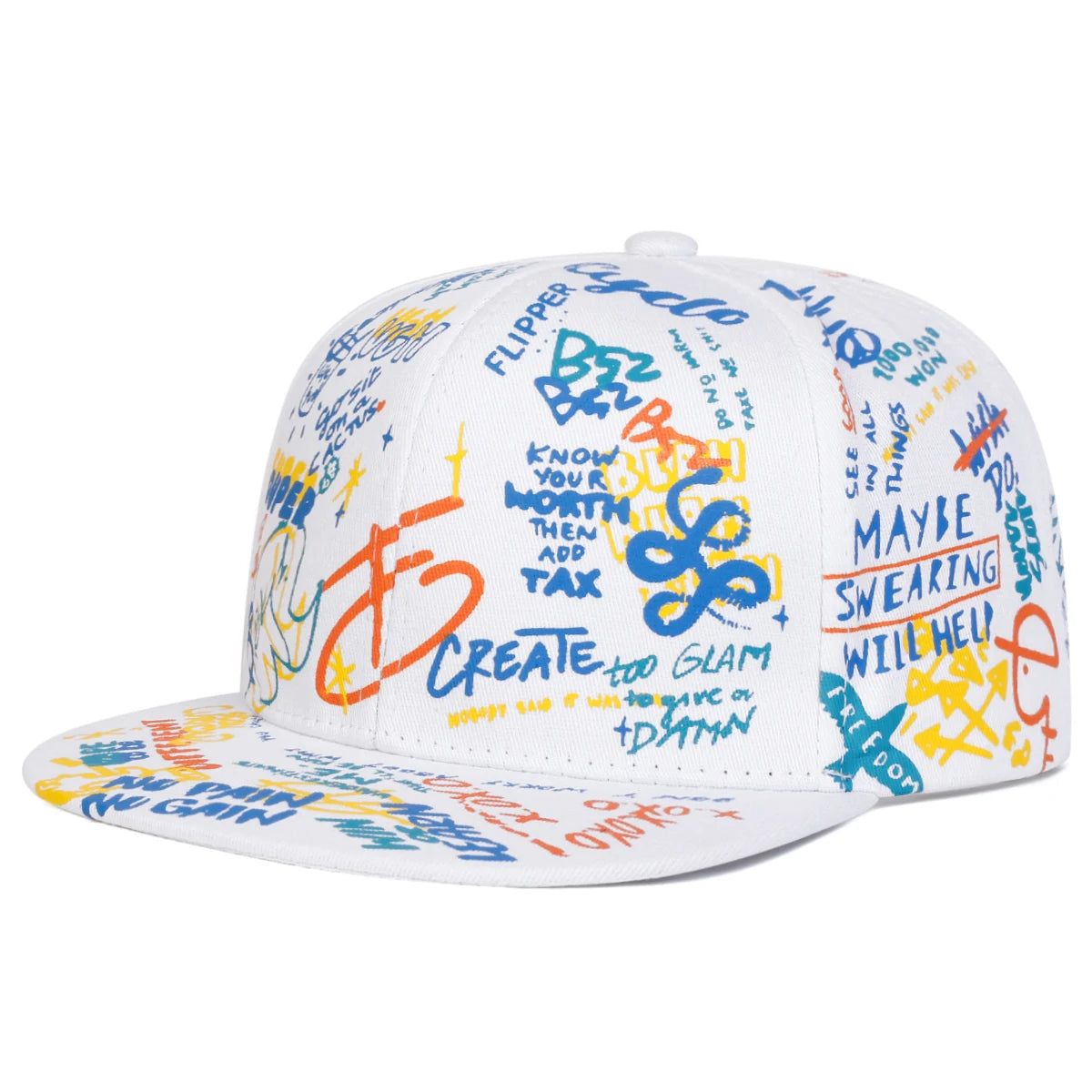 Y2K Graffiti Letter Hip-Hop Cap – Vintage Streetwear Baseball Hat