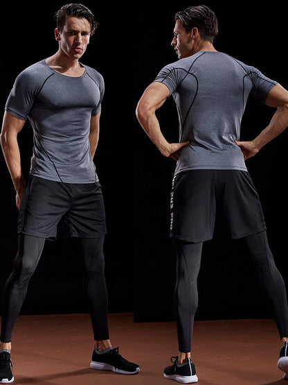 Men’s Compression Athletic T-Shirt – Quick Dry Slim Fit Gym & Running Tee