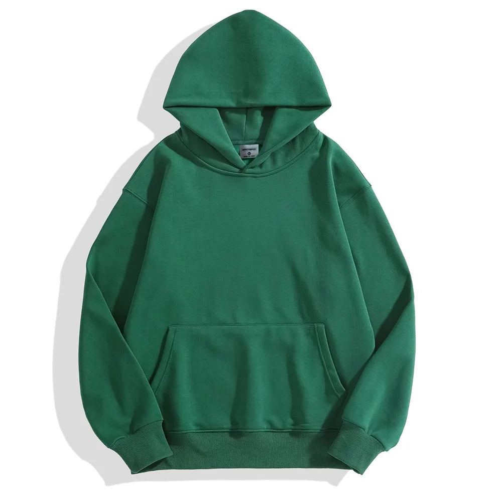 Oversized Heavyweight Hooded Sweatshirt – Minimalist Streetwear Pullover Hoodie with Premium Fleece Structure