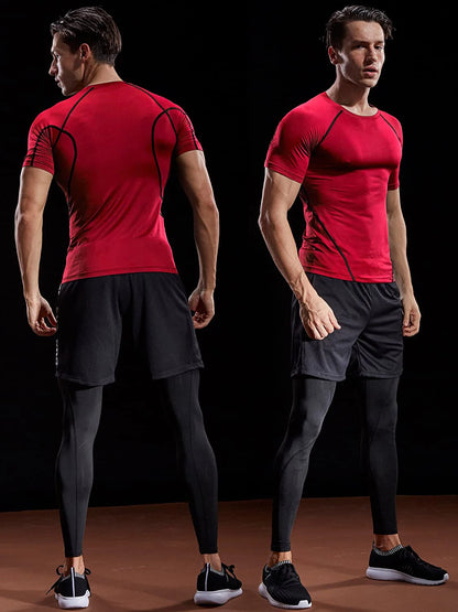 Men’s Compression Athletic T-Shirt – Quick Dry Slim Fit Gym & Running Tee