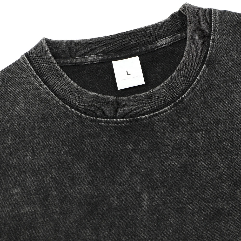 Vintage Hockey-Inspired Acid Wash Graphic T-Shirt – Retro Sports Streetwear Tee