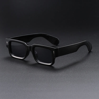 Y2K Rimmed Rectangle Sunglasses – Vintage “Gangster” Streetwear Shades