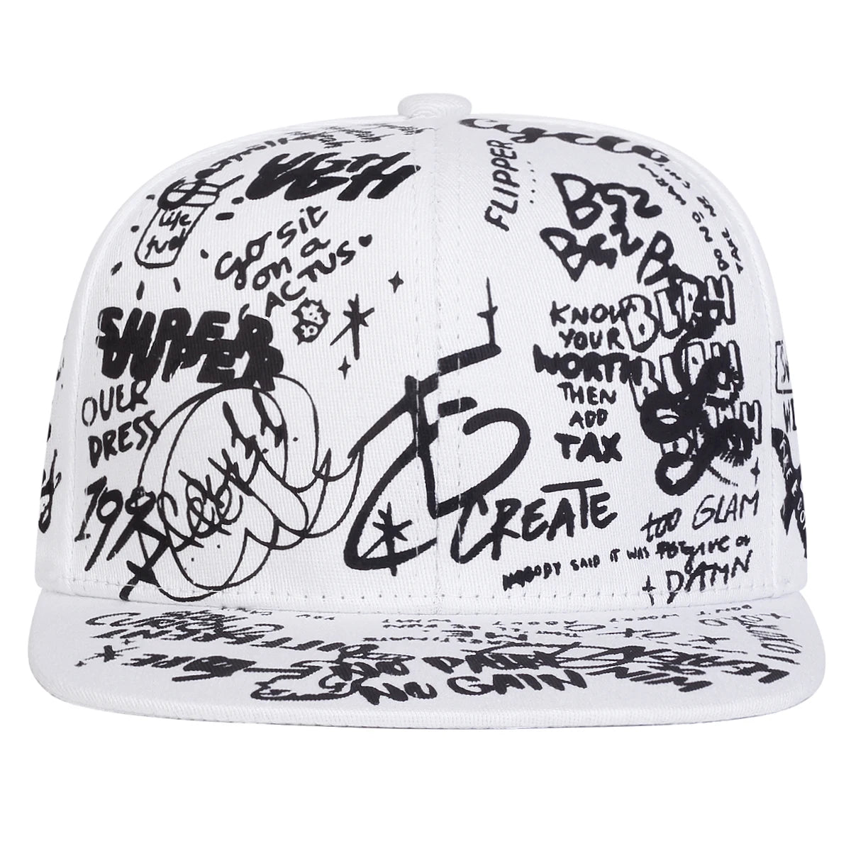 Y2K Graffiti Letter Hip-Hop Cap – Vintage Streetwear Baseball Hat