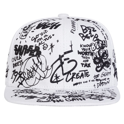 Y2K Graffiti Letter Hip-Hop Cap – Vintage Streetwear Baseball Hat
