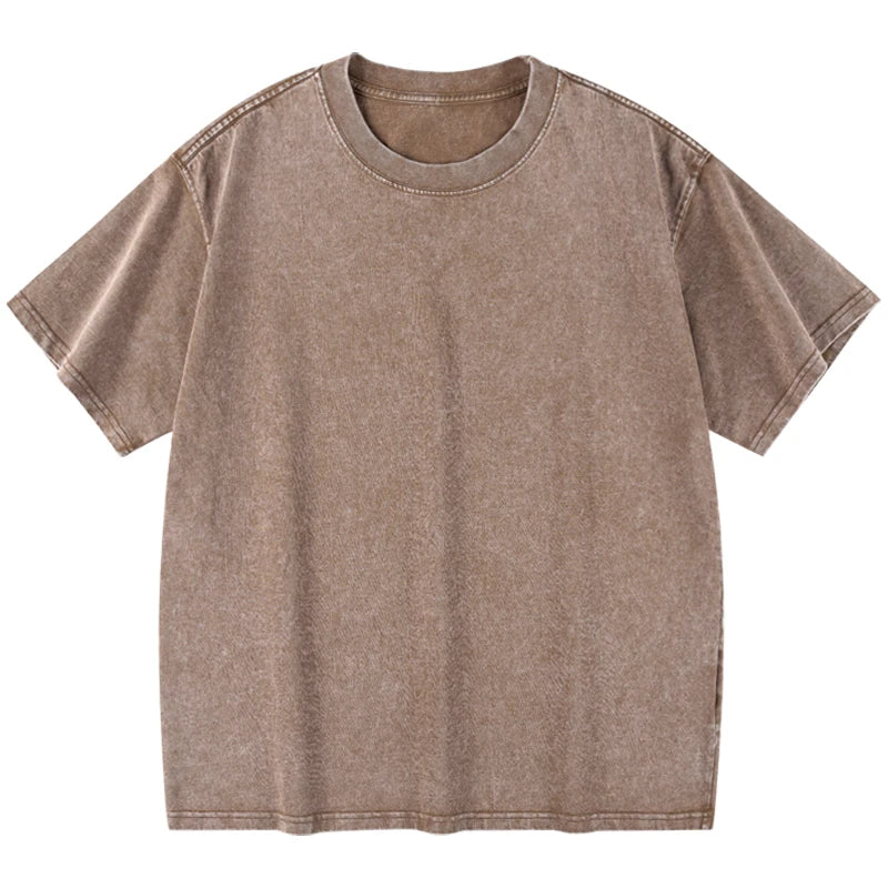 Vintage Washed Essential T-Shirt – Minimal Streetwear Loose Fit Tee