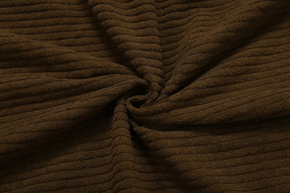 Y2K Wide-Leg Corduroy Pants – High Waist Oversized Streetwear Trousers