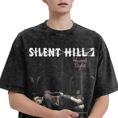 Silent Hill Graphic T-Shirt – Vintage Washed Horror Streetwear Tee