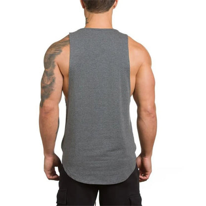 Men’s Cotton Muscle Tank Top – Lat Cut Sleeveless Gym & Training Vest