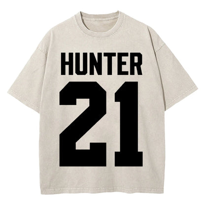 Vintage Hockey-Inspired Acid Wash Graphic T-Shirt – Retro Sports Streetwear Tee