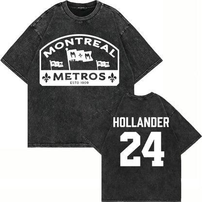 Vintage Hockey-Inspired Acid Wash Graphic T-Shirt – Retro Sports Streetwear Tee