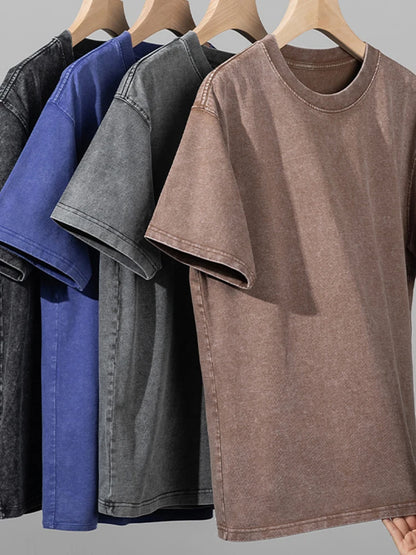 Vintage Washed Essential T-Shirt – Minimal Streetwear Loose Fit Tee