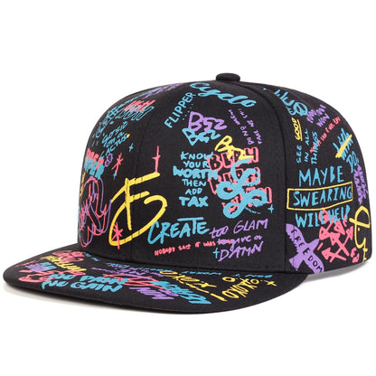 Y2K Graffiti Letter Hip-Hop Cap – Vintage Streetwear Baseball Hat