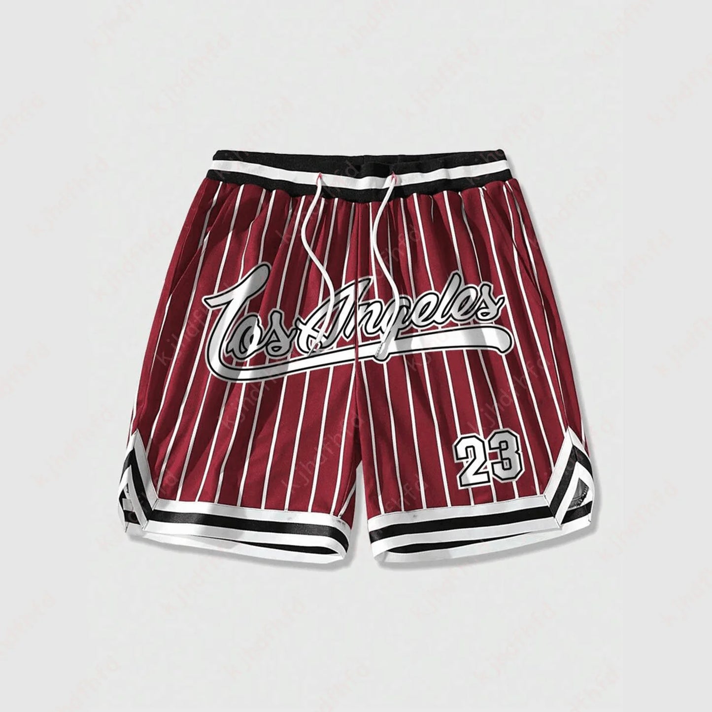 Los Angeles #23 Vintage Basketball Shorts – Oversized Streetwear Mesh Shorts