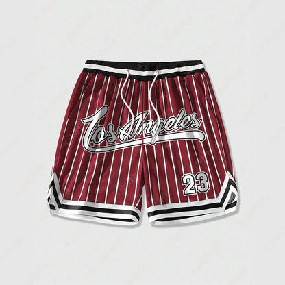 Los Angeles #23 Vintage Basketball Shorts – Oversized Streetwear Mesh Shorts