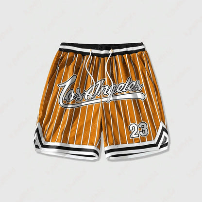 Los Angeles #23 Vintage Basketball Shorts – Oversized Streetwear Mesh Shorts