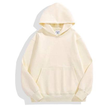 Oversized Heavyweight Hooded Sweatshirt – Minimalist Streetwear Pullover Hoodie with Premium Fleece Structure