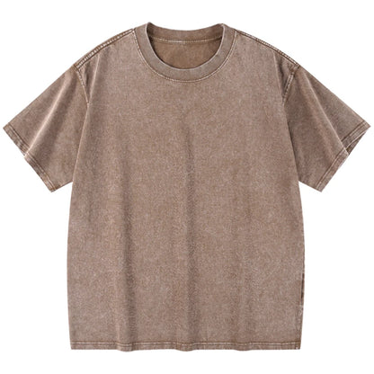 Vintage Washed Essential T-Shirt – Minimal Streetwear Loose Fit Tee