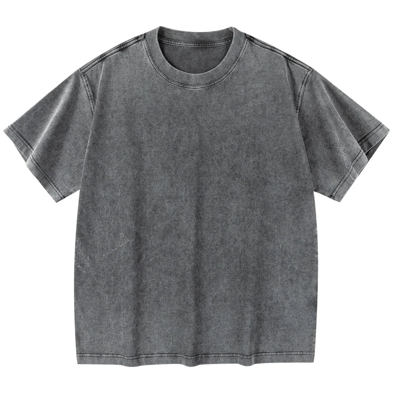 Vintage Washed Essential T-Shirt – Minimal Streetwear Loose Fit Tee