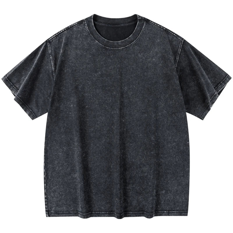 Vintage Washed Essential T-Shirt – Minimal Streetwear Loose Fit Tee