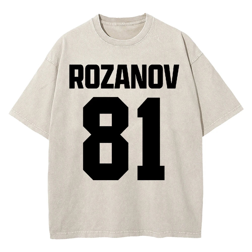 Vintage Hockey-Inspired Acid Wash Graphic T-Shirt – Retro Sports Streetwear Tee