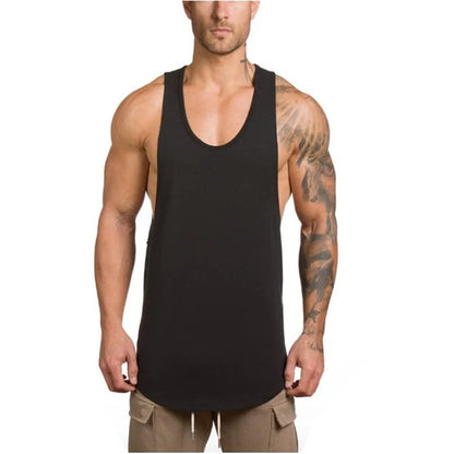 Men’s Cotton Muscle Tank Top – Lat Cut Sleeveless Gym & Training Vest