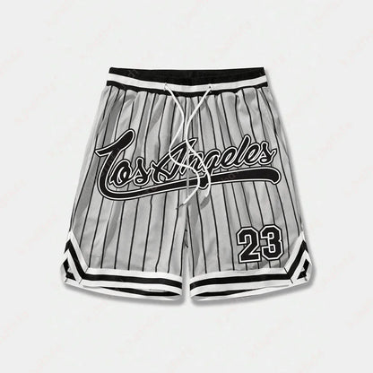 Los Angeles #23 Vintage Basketball Shorts – Oversized Streetwear Mesh Shorts