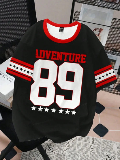 Men’s Graffiti Graphic Jersey Tee – Urban Streetwear Statement T-Shirt
