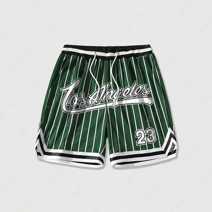 Los Angeles #23 Vintage Basketball Shorts – Oversized Streetwear Mesh Shorts