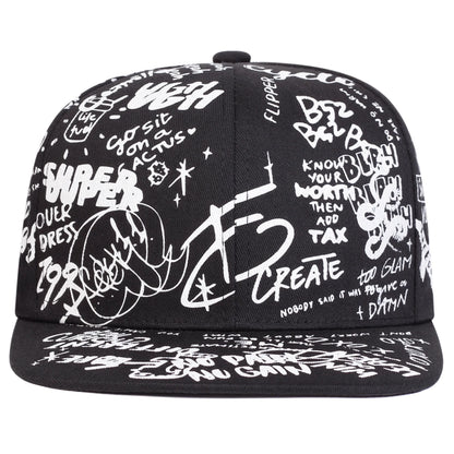 Y2K Graffiti Letter Hip-Hop Cap – Vintage Streetwear Baseball Hat