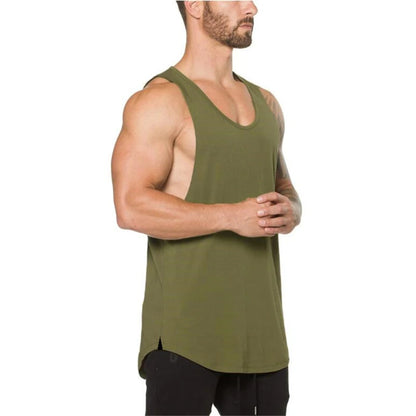 Men’s Cotton Muscle Tank Top – Lat Cut Sleeveless Gym & Training Vest
