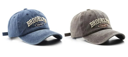 Brooklyn Embroidered Baseball Cap – Vintage Streetwear Cotton Hat