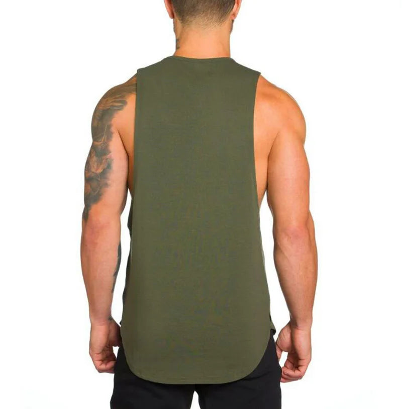 Men’s Cotton Muscle Tank Top – Lat Cut Sleeveless Gym & Training Vest