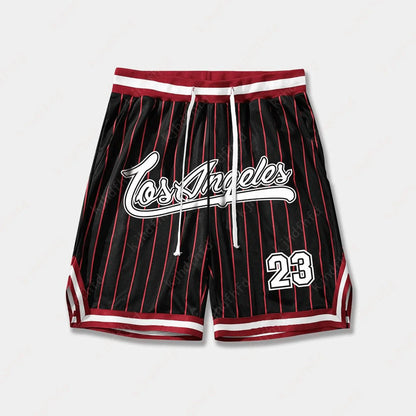 Los Angeles #23 Vintage Basketball Shorts – Oversized Streetwear Mesh Shorts