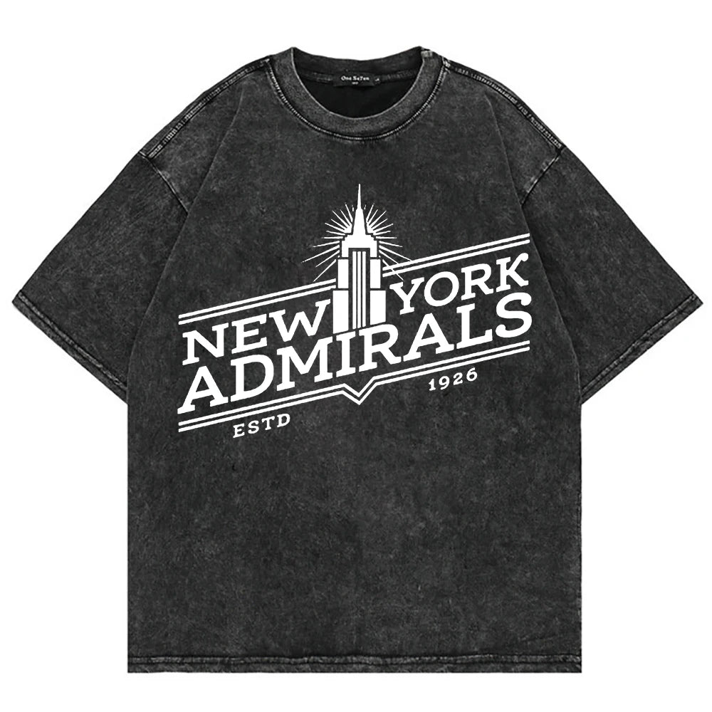 Vintage Hockey-Inspired Acid Wash Graphic T-Shirt – Retro Sports Streetwear Tee