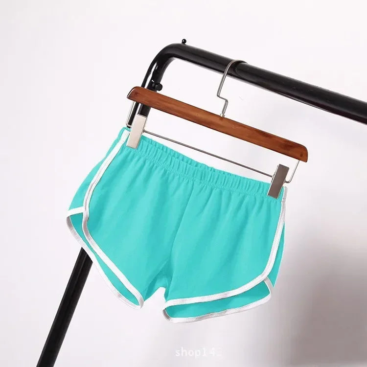 Women’s Retro Sport Hot Shorts – Slim Fit High Waist Gym & Yoga Shorts