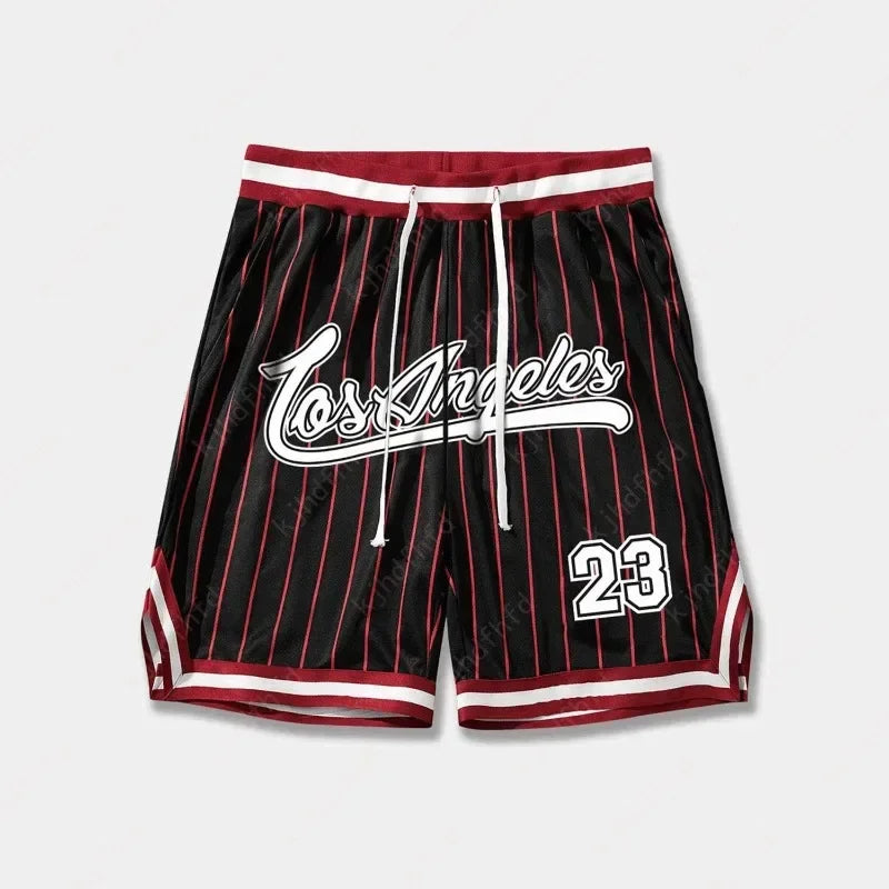 Los Angeles #23 Vintage Basketball Shorts – Oversized Streetwear Mesh Shorts