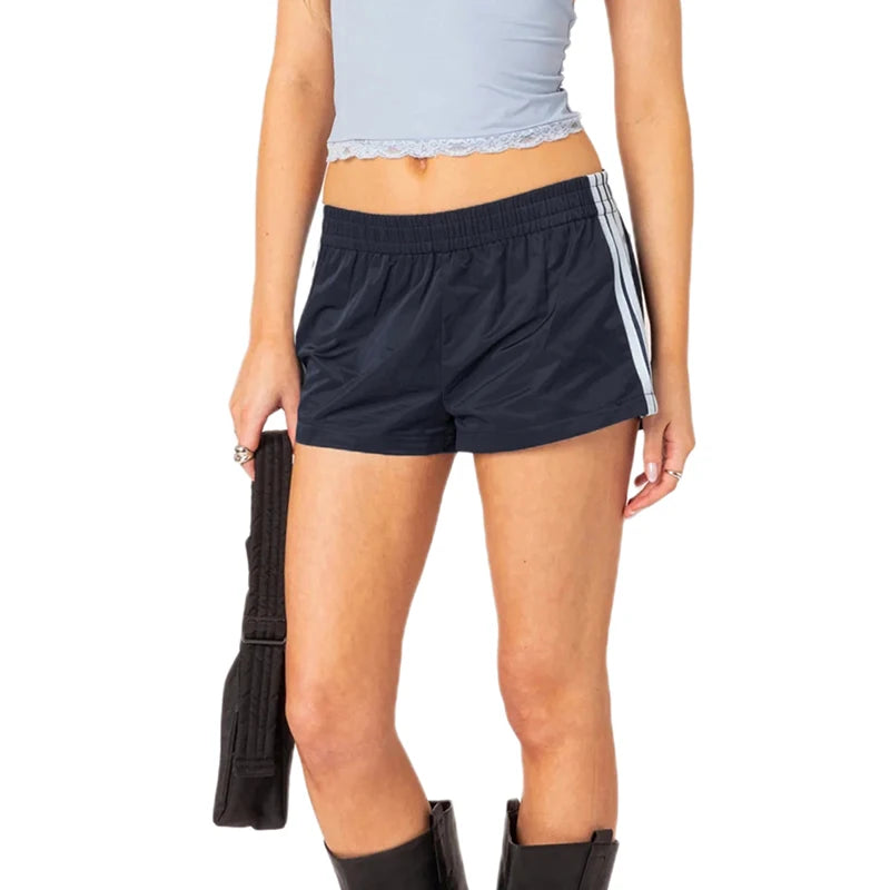Women’s Side Stripe Shorts – Cute Soccer-Inspired Casual Streetwear Shorts