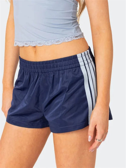 Women’s Side Stripe Shorts – Cute Soccer-Inspired Casual Streetwear Shorts