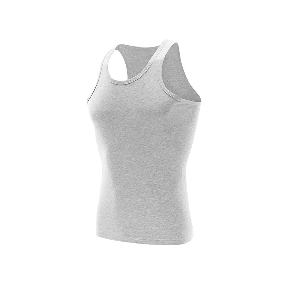 Men’s Classic Cotton Tank Top – Slim Fit Sleeveless Bodybuilding Vest