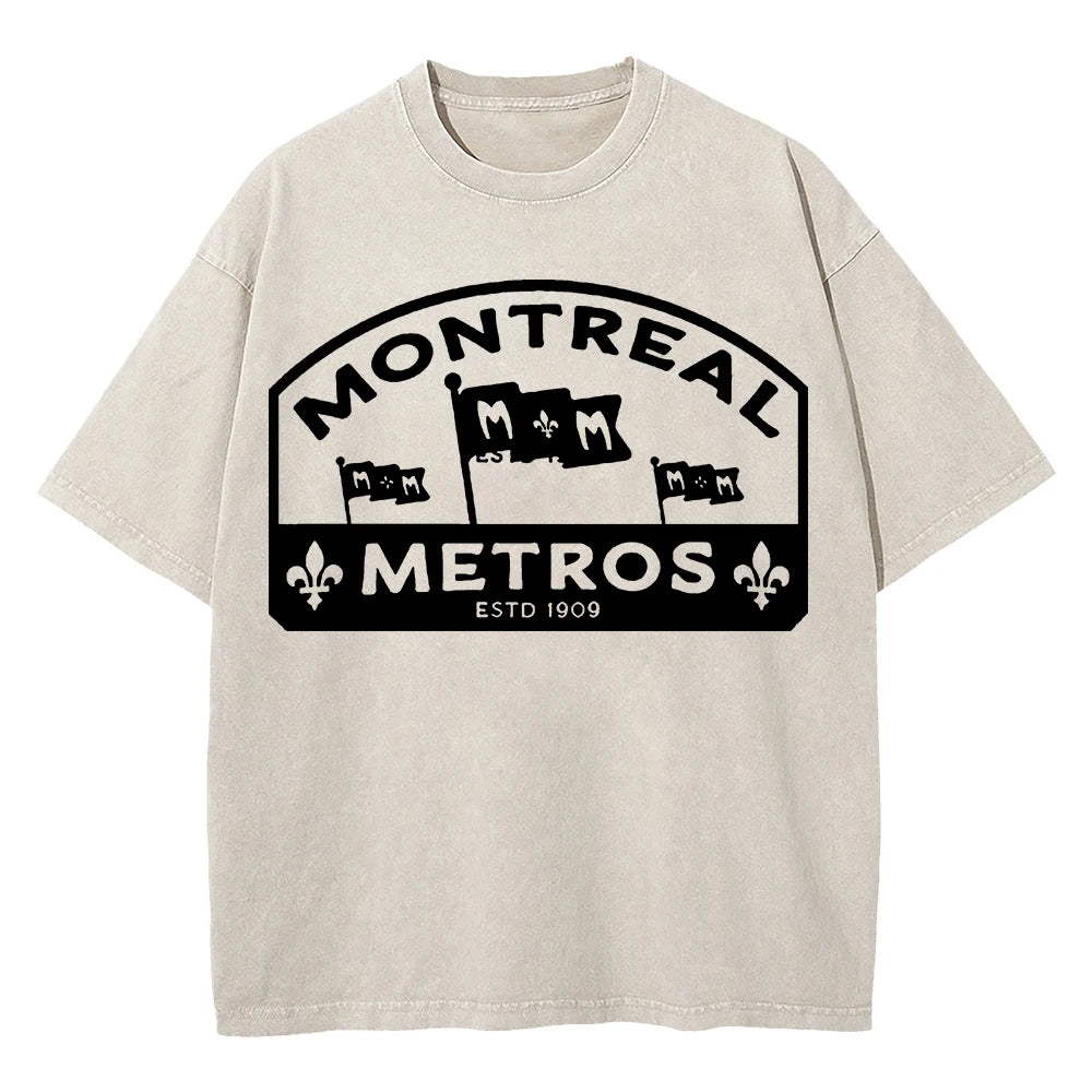 Vintage Hockey-Inspired Acid Wash Graphic T-Shirt – Retro Sports Streetwear Tee