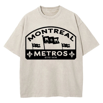 Vintage Hockey-Inspired Acid Wash Graphic T-Shirt – Retro Sports Streetwear Tee