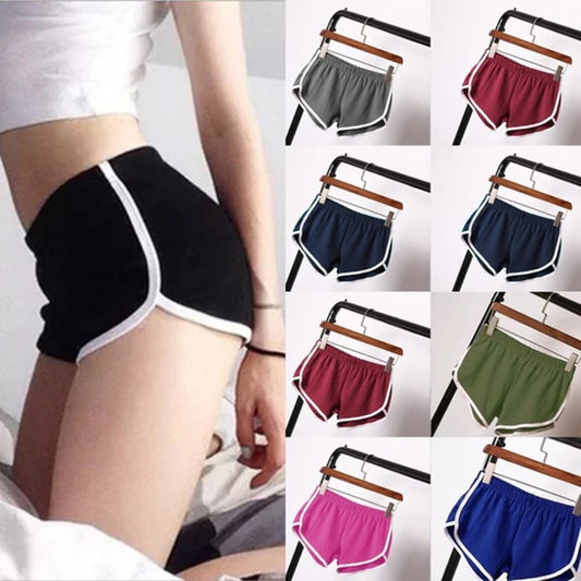Women’s Retro Sport Hot Shorts – Slim Fit High Waist Gym & Yoga Shorts
