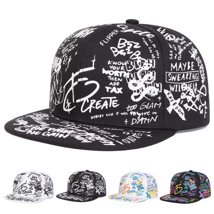 Y2K Graffiti Letter Hip-Hop Cap – Vintage Streetwear Baseball Hat