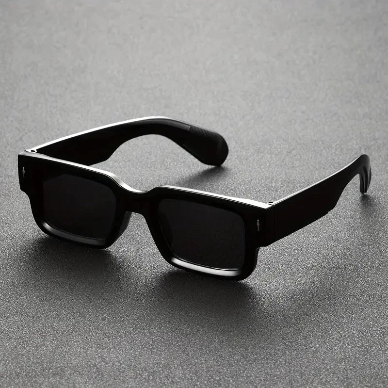 Y2K Rimmed Rectangle Sunglasses – Vintage “Gangster” Streetwear Shades