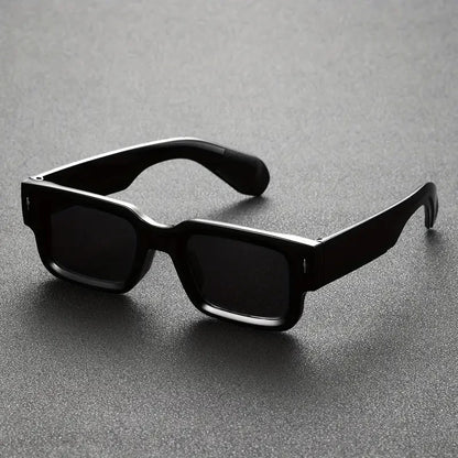 Y2K Rimmed Rectangle Sunglasses – Vintage “Gangster” Streetwear Shades