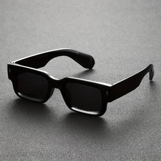 Y2K Rimmed Rectangle Sunglasses – Vintage “Gangster” Streetwear Shades
