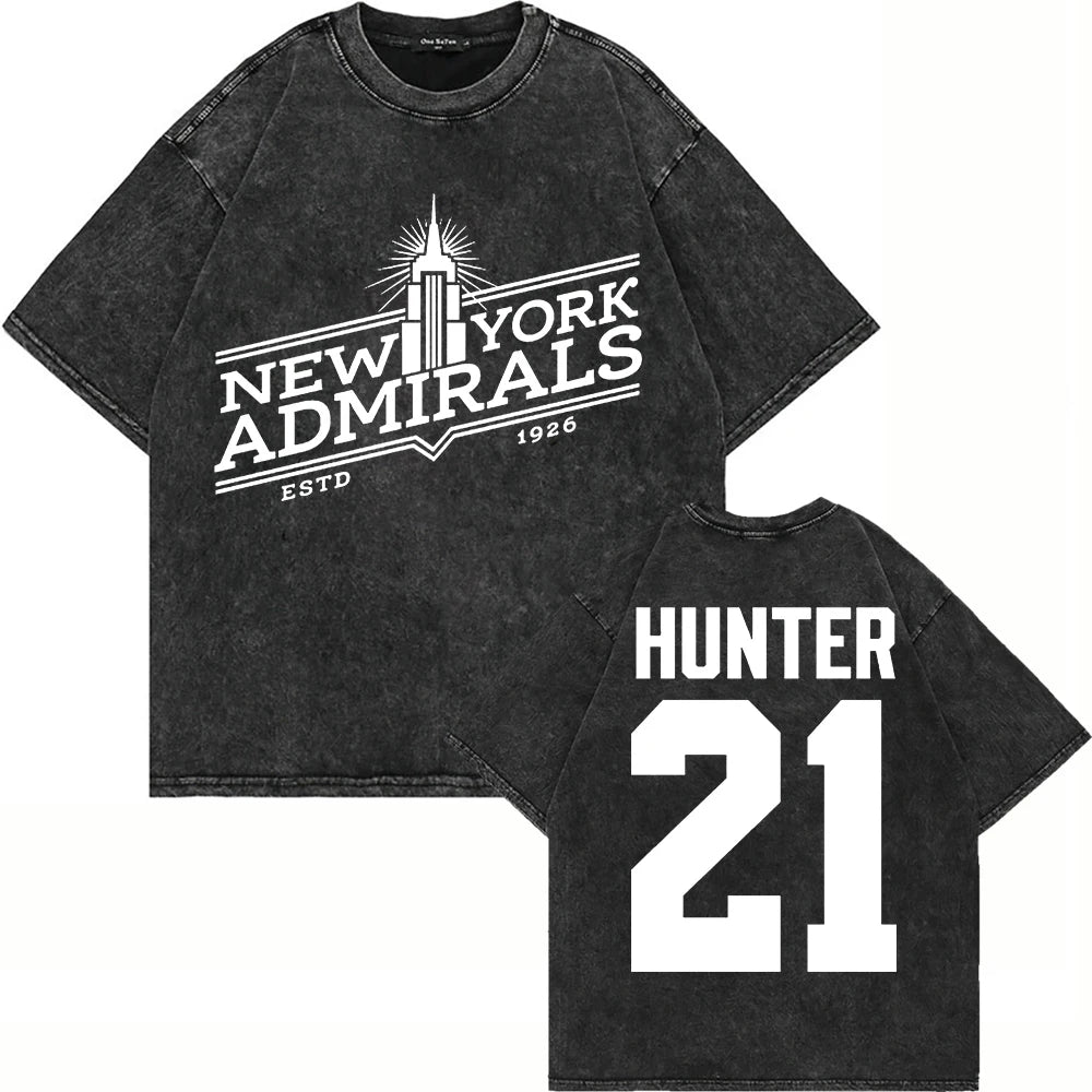 Vintage Hockey-Inspired Acid Wash Graphic T-Shirt – Retro Sports Streetwear Tee
