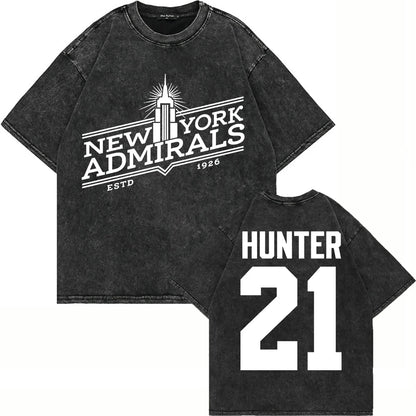 Vintage Hockey-Inspired Acid Wash Graphic T-Shirt – Retro Sports Streetwear Tee
